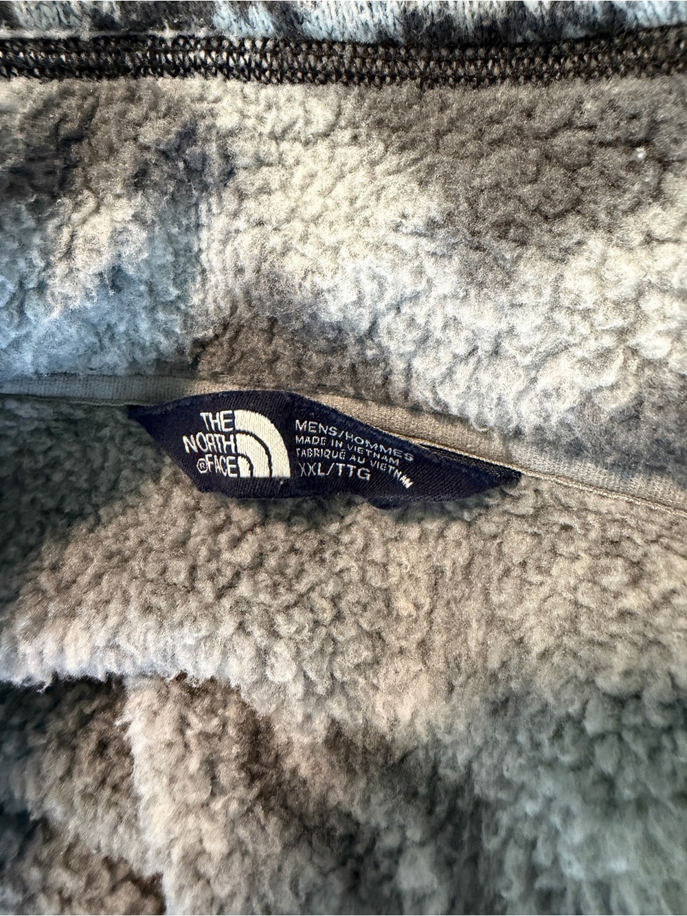 The North Face Gordon Lyons 1/4 Zip Fleece Pullover Mens XXL Gray Aztec Tribal - Picture 3 of 5
